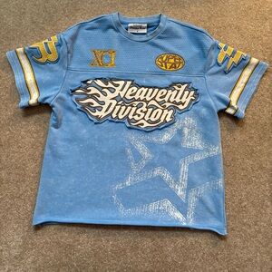 Smoke Rise Heavenly Division Blue Distressed Shirt M